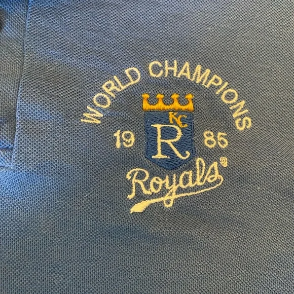 Bundle Kansas City Royals Youth Shirts Size Large Color Sky Royal Blue Flaw 1985 - Picture 8 of 12